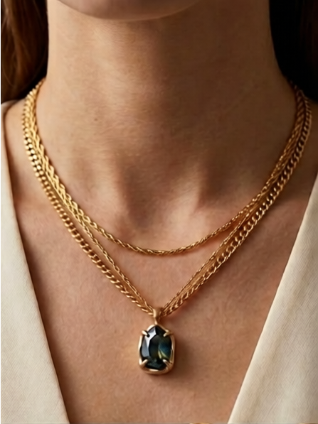 Collana con pietra