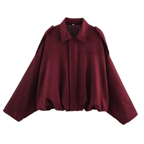 Cappotto lungo casual scamosciato| Street Fashion