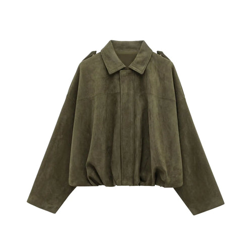 Cappotto lungo casual scamosciato| Street Fashion