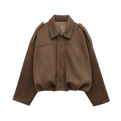 Cappotto lungo casual scamosciato| Street Fashion